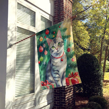 Load image into Gallery viewer, Asian Cat By the Christmas Tree House Flag