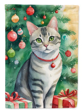 Load image into Gallery viewer, Asian Cat By the Christmas Tree House Flag