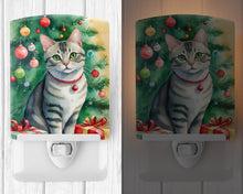 Load image into Gallery viewer, Asian Cat By the Christmas Tree Ceramic Night Light