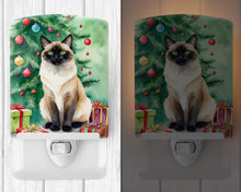 Load image into Gallery viewer, Birman Cat By the Christmas Tree Ceramic Night Light