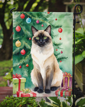 Load image into Gallery viewer, Birman Christmas Garden Flag - Cat by the Christmas Tree - Cat-Themed Holiday Yard Decor