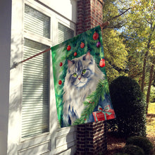 Load image into Gallery viewer, British Longhair Cat By the Christmas Tree House Flag