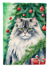 Load image into Gallery viewer, British Longhair Cat By the Christmas Tree House Flag