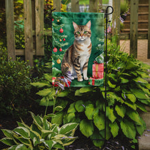 Load image into Gallery viewer, California Spangled Christmas Garden Flag - Cat by the Christmas Tree - Cat-Themed Holiday Yard Decor