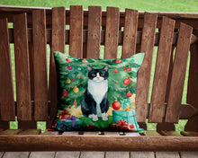 Load image into Gallery viewer, Chantilly Tiffany Cat By the Christmas Tree Throw Pillow - 14x14 Decorative Pillow – Art for Your Home &amp; Patio
