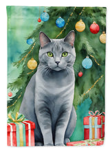 Load image into Gallery viewer, Chartreux Cat By the Christmas Tree House Flag
