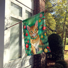 Load image into Gallery viewer, Chausie Cat By the Christmas Tree House Flag