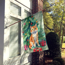 Load image into Gallery viewer, Cheetoh Cat By the Christmas Tree House Flag