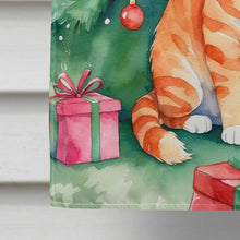 Load image into Gallery viewer, Cheetoh Cat By the Christmas Tree House Flag