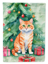 Load image into Gallery viewer, Cheetoh Cat By the Christmas Tree House Flag