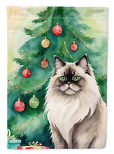 Load image into Gallery viewer, Colorpoint Longhair Cat By the Christmas Tree House Flag