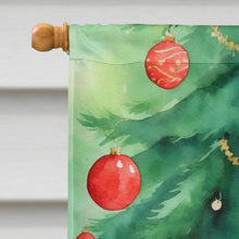 Load image into Gallery viewer, Cymric Cat By the Christmas Tree House Flag