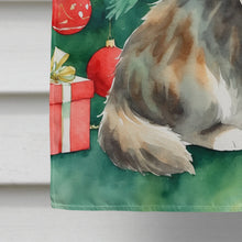 Load image into Gallery viewer, Cymric Cat By the Christmas Tree House Flag