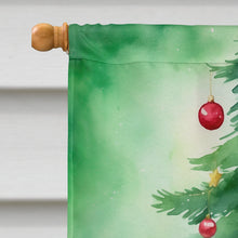 Load image into Gallery viewer, Devon Rex Cat By the Christmas Tree House Flag