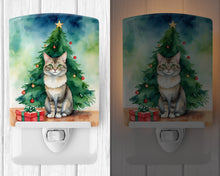 Load image into Gallery viewer, Dwelf Cat By the Christmas Tree Ceramic Night Light