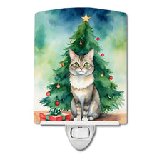 Load image into Gallery viewer, Dwelf Cat By the Christmas Tree Ceramic Night Light