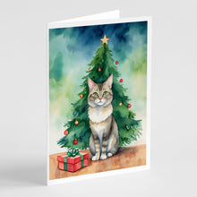 Load image into Gallery viewer, Dwelf Cat By the Christmas Tree Greeting Cards - Blank Note Cards – 8-Pack of Artist-Designed Cards with Envelopes
