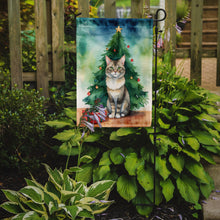 Load image into Gallery viewer, Dwelf Christmas Garden Flag - Cat by the Christmas Tree - Cat-Themed Holiday Yard Decor