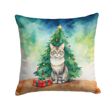 Load image into Gallery viewer, Dwelf Cat By the Christmas Tree Throw Pillow