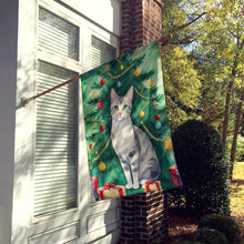 Load image into Gallery viewer, European Shorthair Cat By the Christmas Tree House Flag