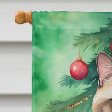 Load image into Gallery viewer, Exotic Shorthair Cat By the Christmas Tree House Flag