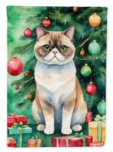 Load image into Gallery viewer, Exotic Shorthair Cat By the Christmas Tree House Flag
