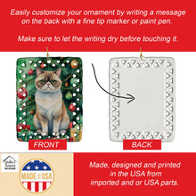 Load image into Gallery viewer, Exotic Shorthair Cat By the Christmas Tree Porcelain Ornament