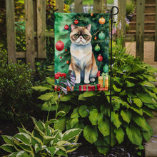 Load image into Gallery viewer, Exotic Shorthair Cat Christmas Garden Flag - Cat by the Christmas Tree - Cat-Themed Holiday Yard Decor