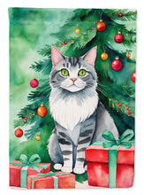 Load image into Gallery viewer, Foldex Exotic Fold Cat By the Christmas Tree House Flag