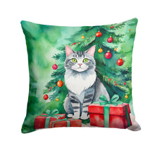 Load image into Gallery viewer, Foldex Exotic Fold Cat By the Christmas Tree Throw Pillow