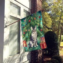 Load image into Gallery viewer, German Rex Cat By the Christmas Tree House Flag