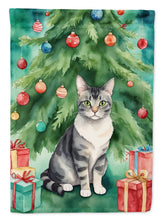 Load image into Gallery viewer, German Rex Cat By the Christmas Tree House Flag