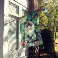 Load image into Gallery viewer, Himalayan Cat By the Christmas Tree House Flag
