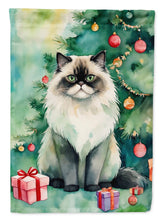Load image into Gallery viewer, Himalayan Cat By the Christmas Tree House Flag