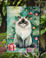 Load image into Gallery viewer, Himalayan Christmas Garden Flag - Cat by the Christmas Tree - Cat-Themed Holiday Yard Decor