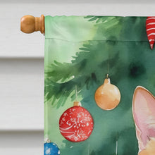 Load image into Gallery viewer, Japanese Bobtail Cat By the Christmas Tree House Flag