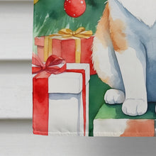 Load image into Gallery viewer, Japanese Bobtail Cat By the Christmas Tree House Flag