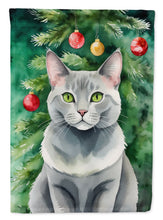 Load image into Gallery viewer, Korat Cat By the Christmas Tree House Flag