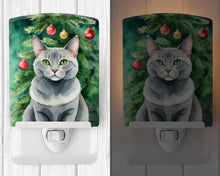 Load image into Gallery viewer, Korat Cat By the Christmas Tree Ceramic Night Light