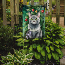 Load image into Gallery viewer, Korat Christmas Garden Flag - Cat by the Christmas Tree - Cat-Themed Holiday Yard Decor