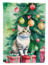 Load image into Gallery viewer, Li Hua Cat By the Christmas Tree House Flag