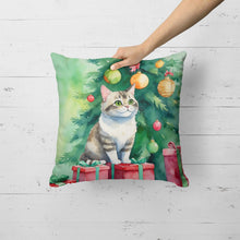 Load image into Gallery viewer, Li Hua Cat By the Christmas Tree Throw Pillow