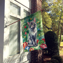 Load image into Gallery viewer, Lykoi Cat By the Christmas Tree House Flag