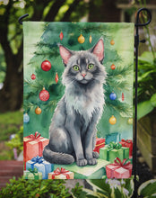 Load image into Gallery viewer, Lykoi Christmas Garden Flag - Cat by the Christmas Tree - Cat-Themed Holiday Yard Decor