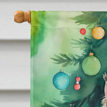 Load image into Gallery viewer, MaineCoon Cat By the Christmas Tree House Flag