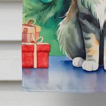 Load image into Gallery viewer, MaineCoon Cat By the Christmas Tree House Flag