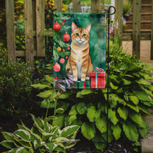 Load image into Gallery viewer, Malayan Christmas Garden Flag - Cat by the Christmas Tree - Cat-Themed Holiday Yard Decor