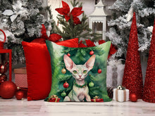 Load image into Gallery viewer, Minskin Cat By the Christmas Tree Throw Pillow