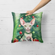 Load image into Gallery viewer, Minskin Cat By the Christmas Tree Throw Pillow