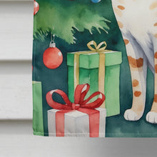 Load image into Gallery viewer, Ocicat Cat By the Christmas Tree House Flag